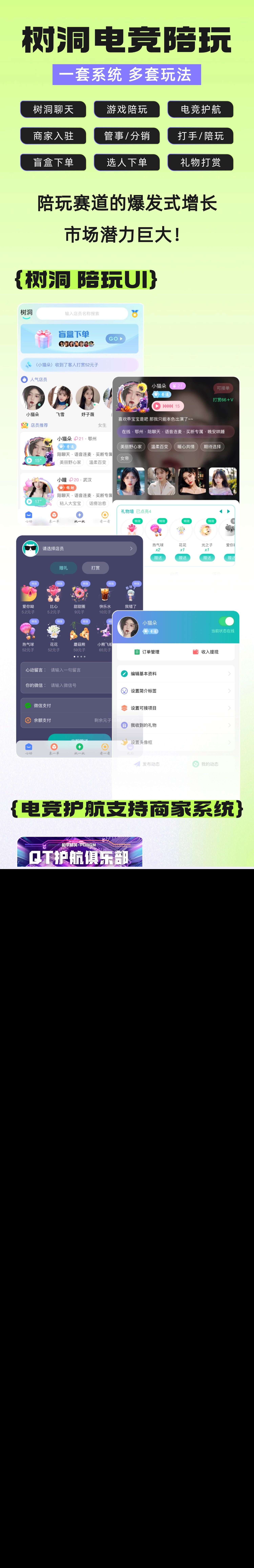 树洞电竞陪玩护航系统