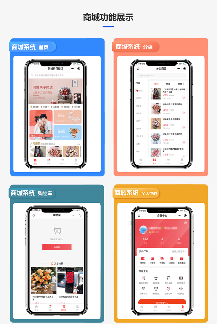 小程序商城三级分销微信商城代理系统公众号二级分销源码开发定制