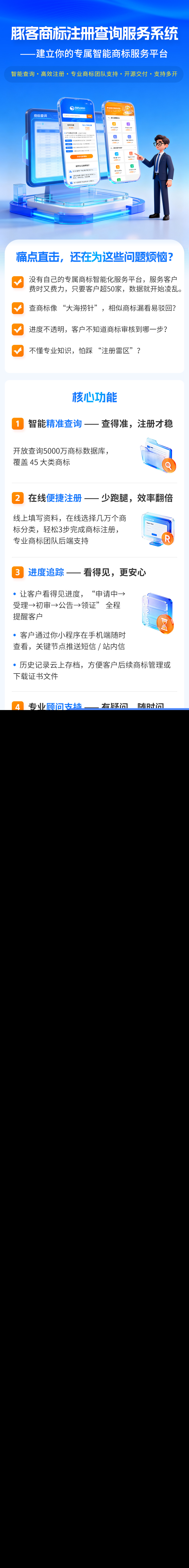 豚客商标注册查询服务系统，开源交付