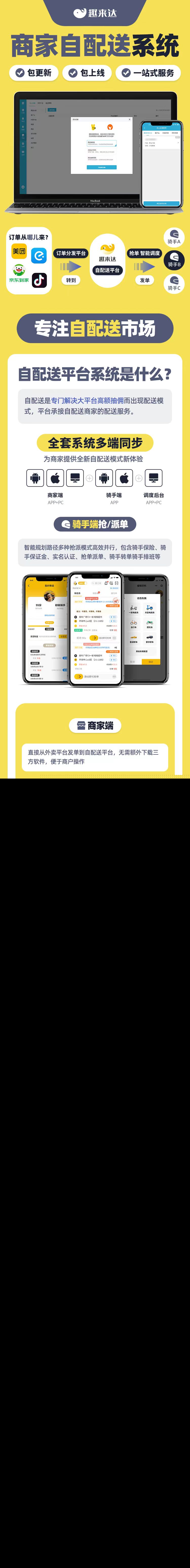 同城自配送平台软件开发/打造专属自己的自配送平台saas账号