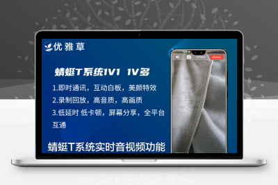 实时音视频系统/1v多音视频/1v1直播/1v1会议/屏幕分享/蜻蜓T系统